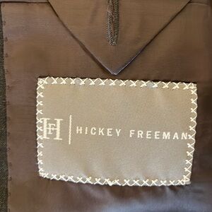 Hickey Freeman Classic Grey‎ Men's Blazer 100% Worsted Wool Size 46 L